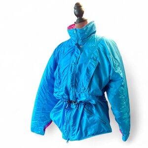 Edelweiss vintage 90s colorful ski jacket size large gaper day closing day 1990s